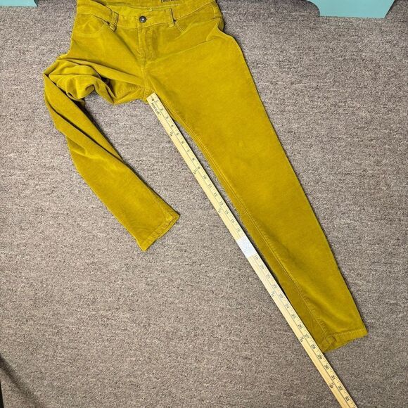 Blank NYC Mustard Yellow Chartreuse or Gold Velvet Skinny Pants Soft Size 28 - Picture 8 of 9